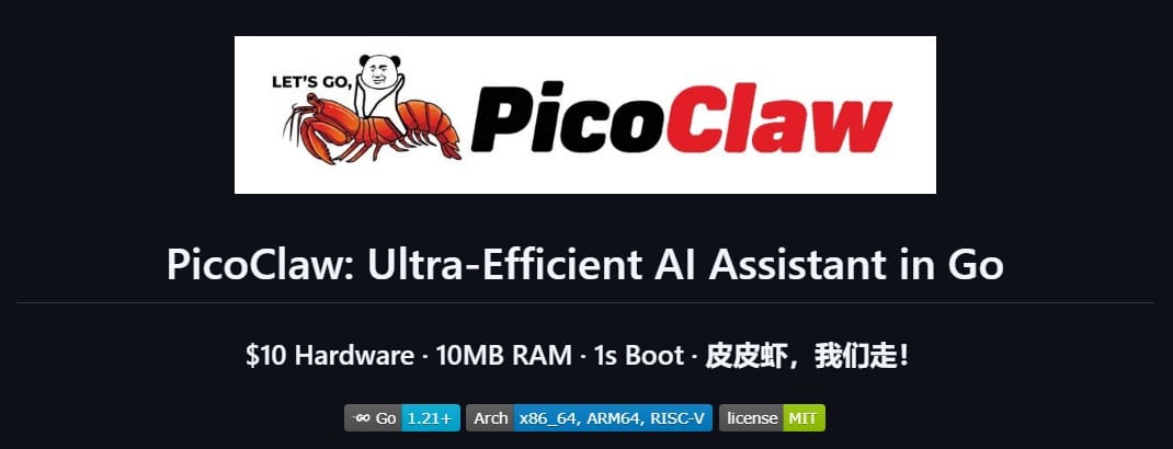 PicoClaw: Trợ lý AI siêu nhẹ chạy mượt chỉ với 10MB RAM Feature Image