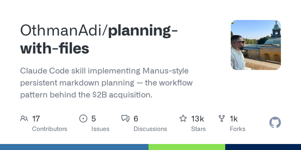 Làm việc như startup 2 tỷ USD với Planning with Files Feature Image
