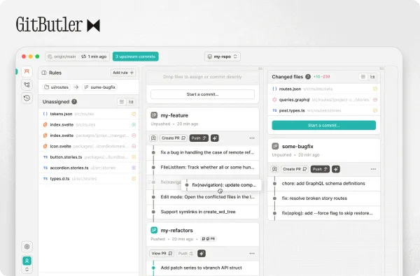 GitButler: "Lột xác" cách dùng Git với Stacked Branches và AI Feature Image