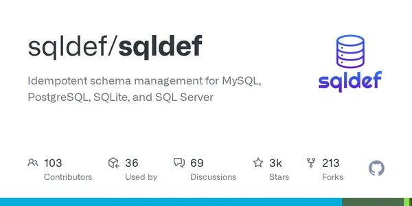 sqldef: Quản lý Database Schema theo phong cách Declarative Feature Image