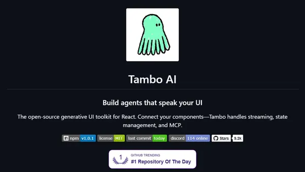 Tambo AI: Cuộc cách mạng Generative UI cho ứng dụng React Feature Image